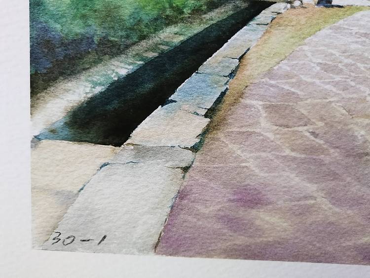 杨红威水彩版画作品      《老家楮岛》