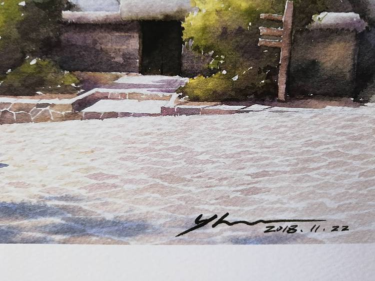 杨红威水彩版画作品      《金秋》