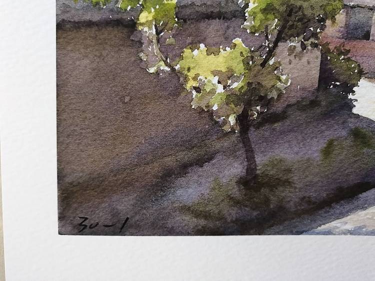 杨红威水彩版画作品      《金秋》