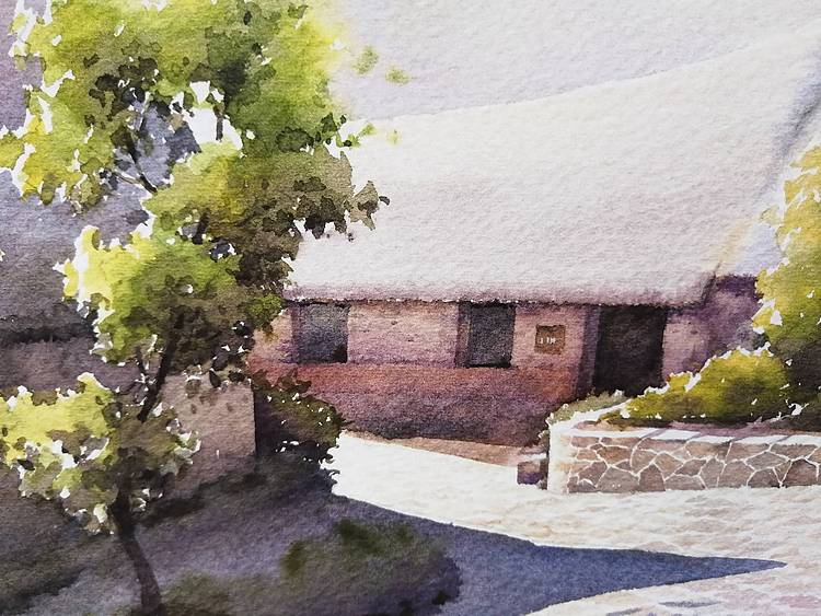 杨红威水彩版画作品      《金秋》