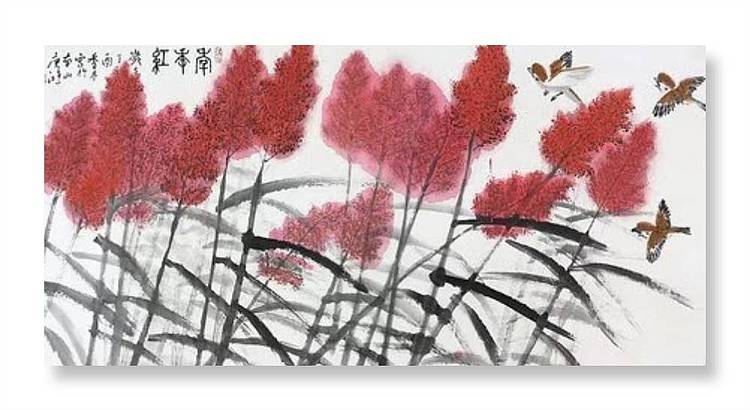 国家一级美术师廖庚鸿的《年年红》