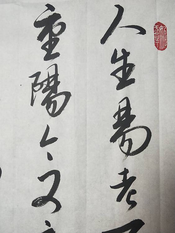 毛泽东诗  采桑子重阳   书法作品   行草书