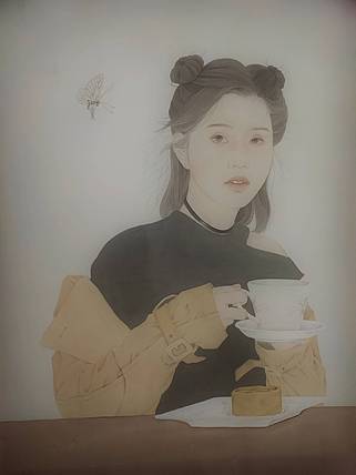 青年画家 研究生 林泽艺  岁月&mdash;&mdash;时间系列 绢本工笔
