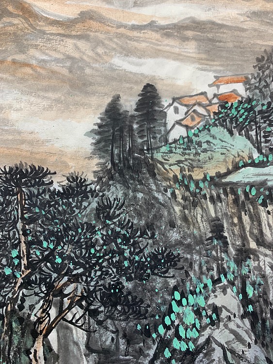 玉积青山水泄金