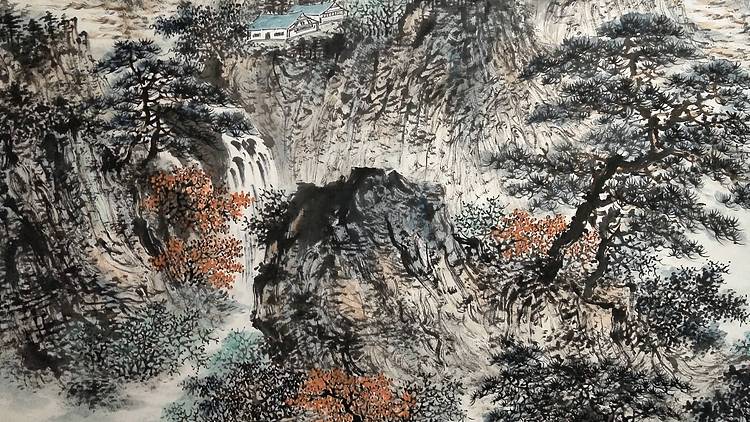 扬州大学山水画硕士研究生 时浩 云松流泉图