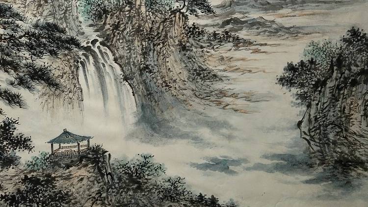 扬州大学山水画硕士研究生 时浩 云松流泉图