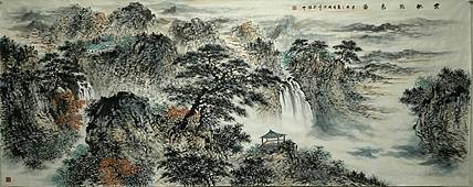 扬州大学山水画硕士研究生 时浩 云松流泉图