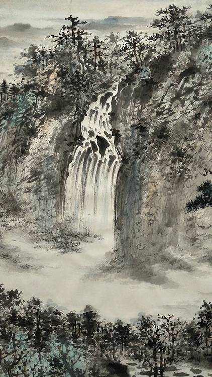 扬州大学山水画硕士研究生 时浩 松泉流翠图