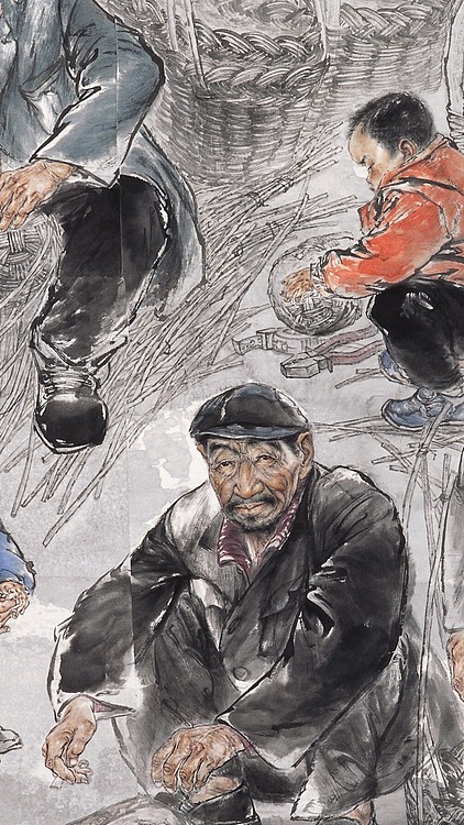 中央美术学院中国画学院；李江 早市
