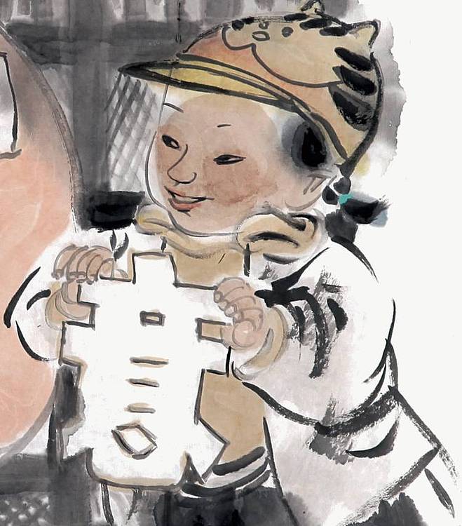 王家训童子图《归真》