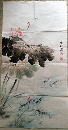 宋成武荷塘嬉戏图