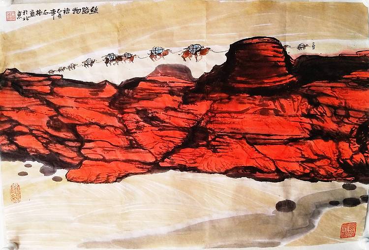 实力派女画家石楠《丝路物语》