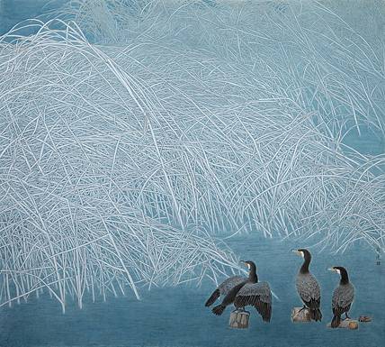 中国美术家协会会员花鸟画家 赵新建美展参展作品