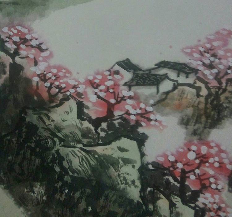 河北省美协会员，沙河市山水画研究会长，山水图4