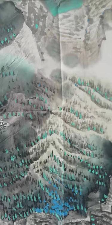 焦同洲    春泉图