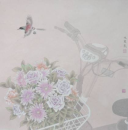 河北省美协会员  耿俊霞 一路花香