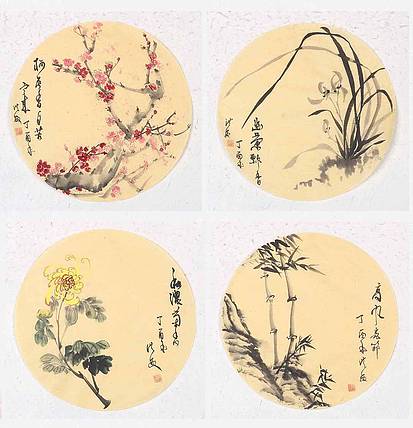 國家一級美術師高洪敏四君子