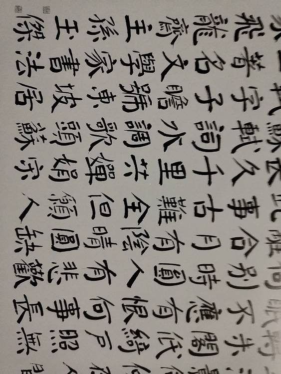 孙玉杰楷书作品（苏轼词 水调歌头  中秋）
