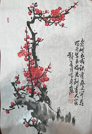红梅迎春