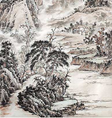 山东美协会员 方传军 溪山仙居