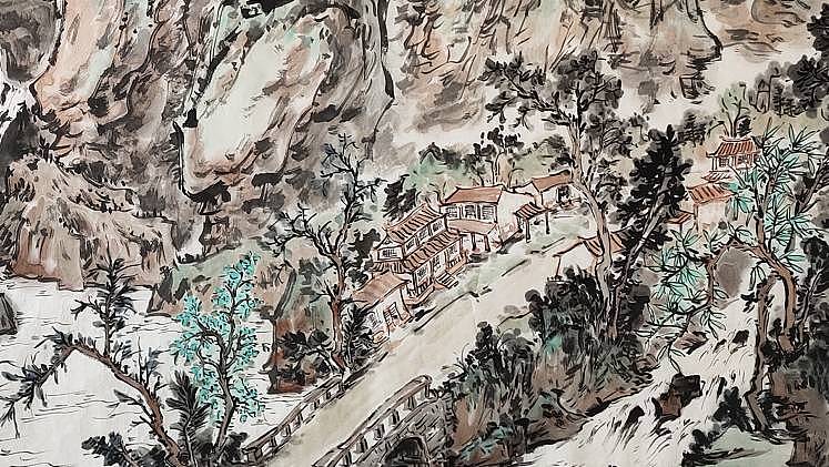 山东美协会员 方传军 清碧闲居