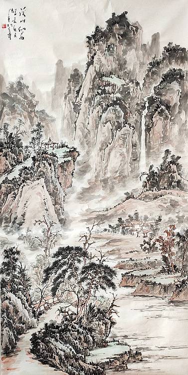 山东美协会员 方传军 溪山仙居