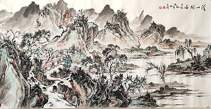 山东美协会员 方传军  溪山闲居