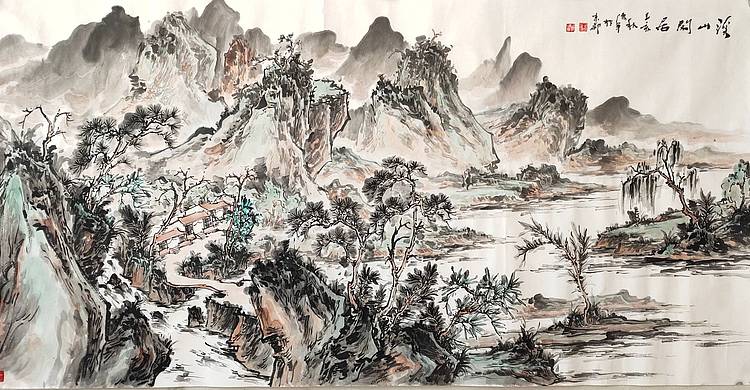 山东美协会员 方传军  溪山闲居