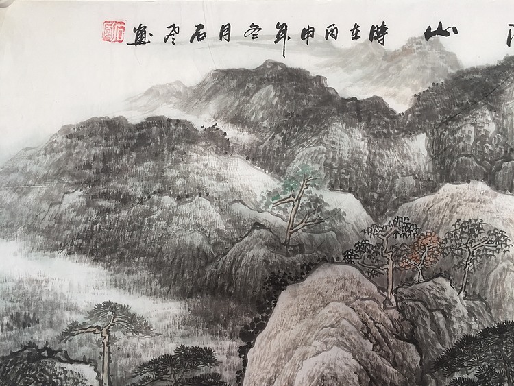 省美协会员，邓忠付(石风)锦绣江山