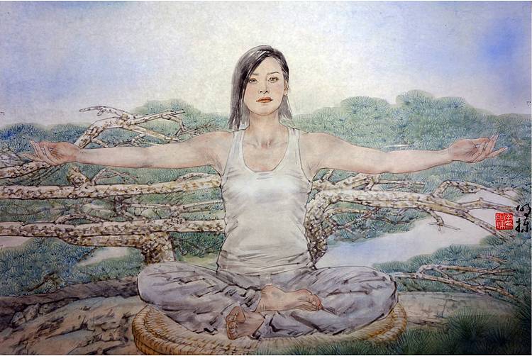 中美协会员 世界华人书画展银奖画家李明栋天地之间