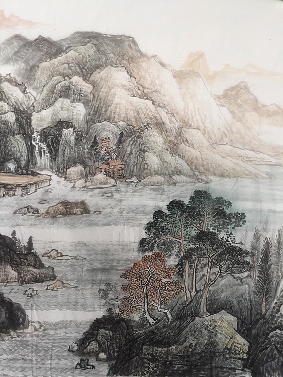 省美协会员，邓忠付(石风)锦绣江山