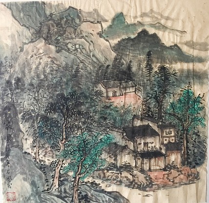 省美协会员，邓忠付(石风)家园图