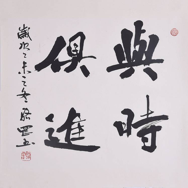 中国楹联学会书法委员会委员 骆罡《与时俱进》