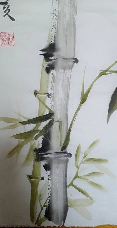 中国老年书画研究会会员 张宝霞 竹