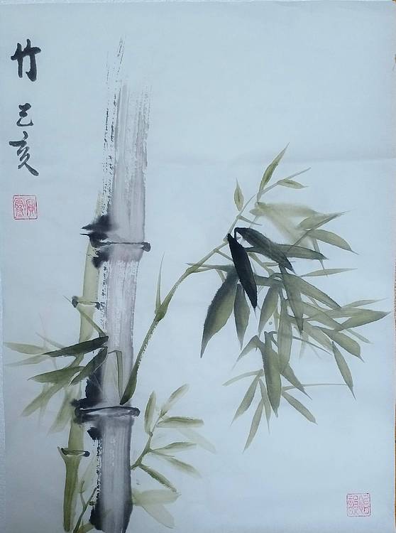 中国老年书画研究会会员 张宝霞 竹