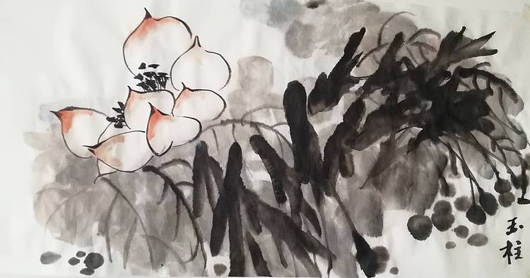 张玉柱老师写意花鸟