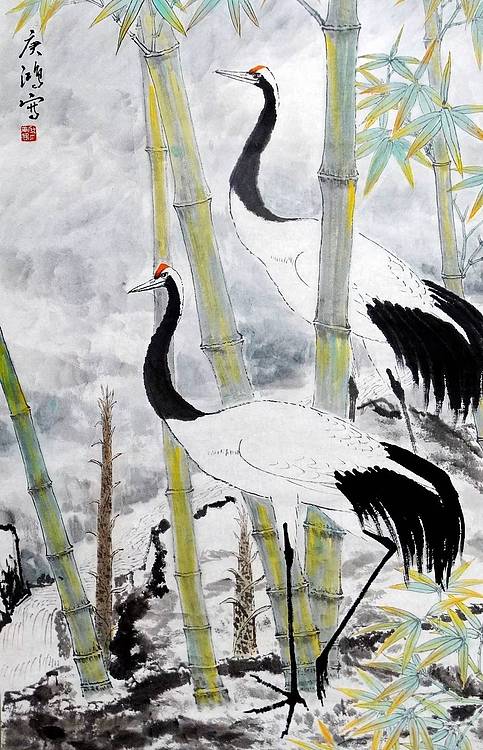 国家一级美术师作品《闲庭信步》