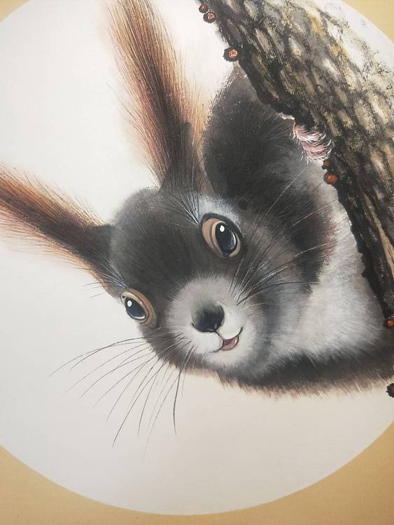 工笔吉祥画 鼠年画鼠 省美协孙辉作品