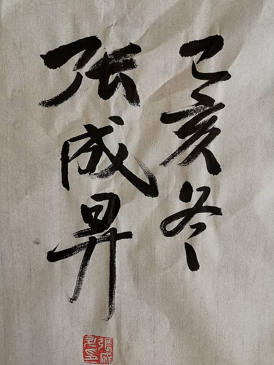 张成生  军旅书法家  大校书法行书精品