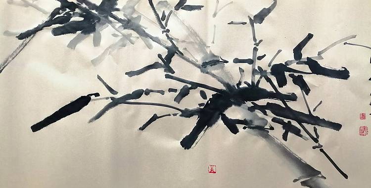 美协常务理事，写意墨竹