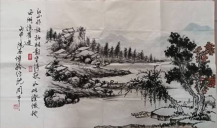 省美协宋要胜仿古山水