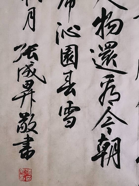 张成生 军旅书法家 大校书法 行书精品