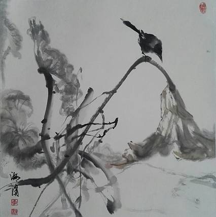 李海滨水墨作品 «秋实图 »