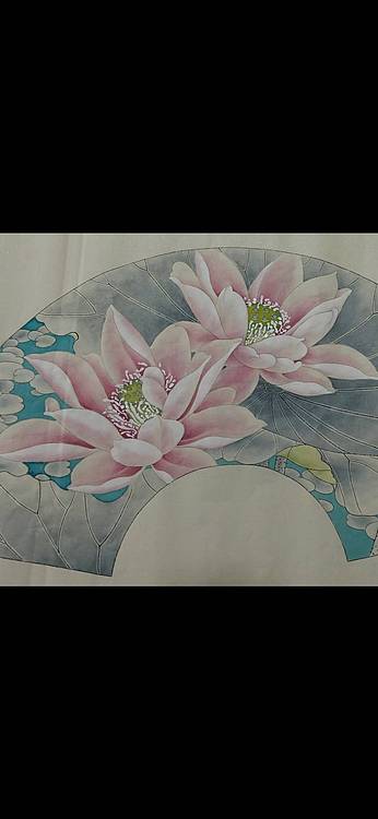 中国工笔画学会会员 韩怀宽 荷趣