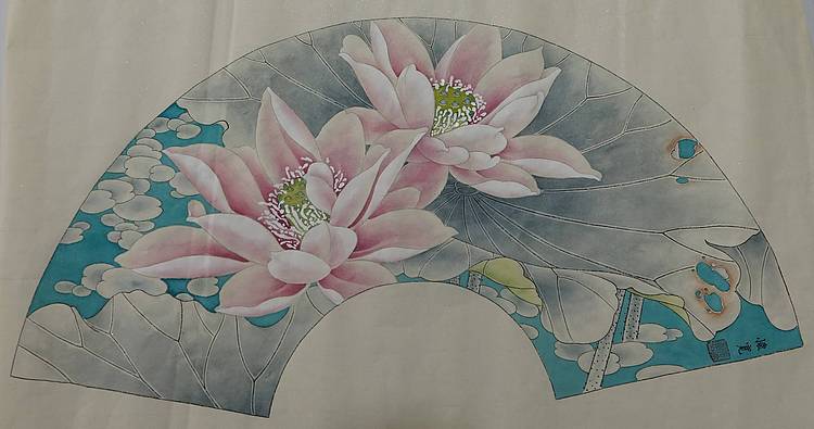 中国工笔画学会会员 韩怀宽 荷趣