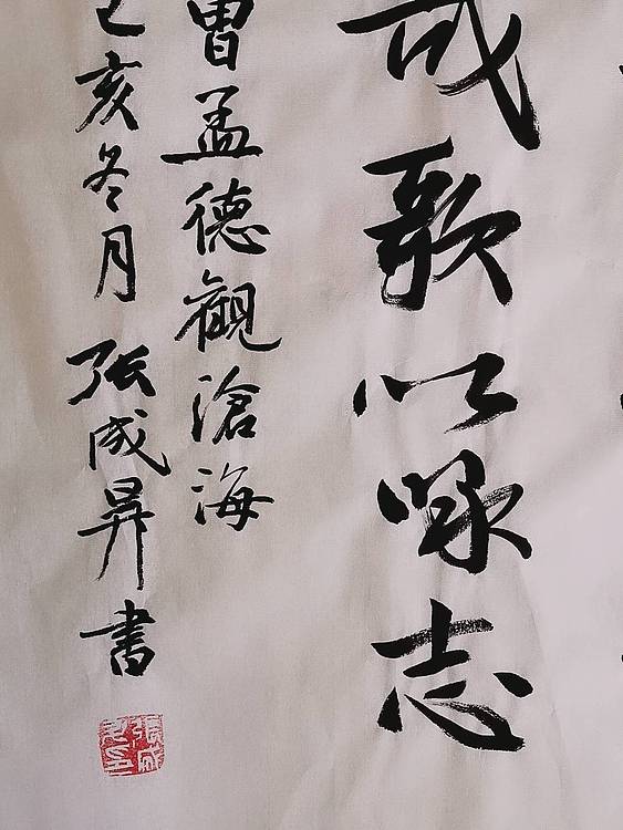 张成生 军旅书法家 大校书法行书精品
