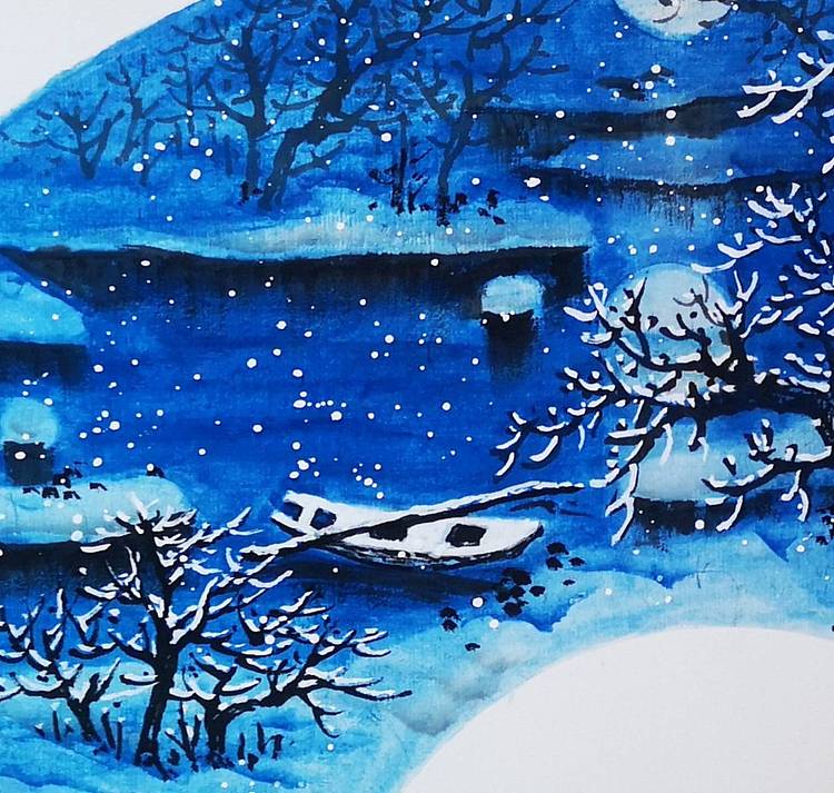 中国冰雪艺术研究院艺委会理事 郭晋芬《月夜飞雪》