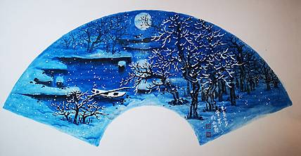 中国冰雪艺术研究院艺委会理事 郭晋芬《月夜飞雪》