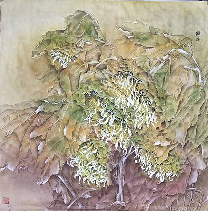 山东省当代工笔画院画家韩蕊多子多福图