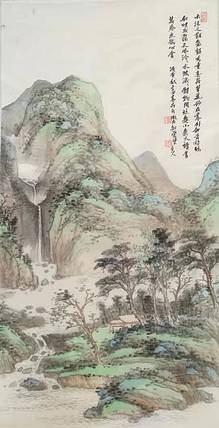 甘肃省美协会员 张志隆 绢本山水